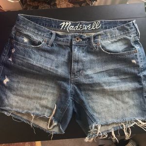 Madewell frayed denim shorts